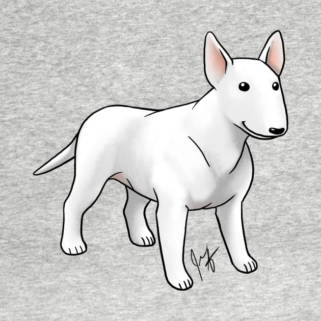 Dog - Bull Terrier - White by Jen's Dogs Custom Gifts and Designs